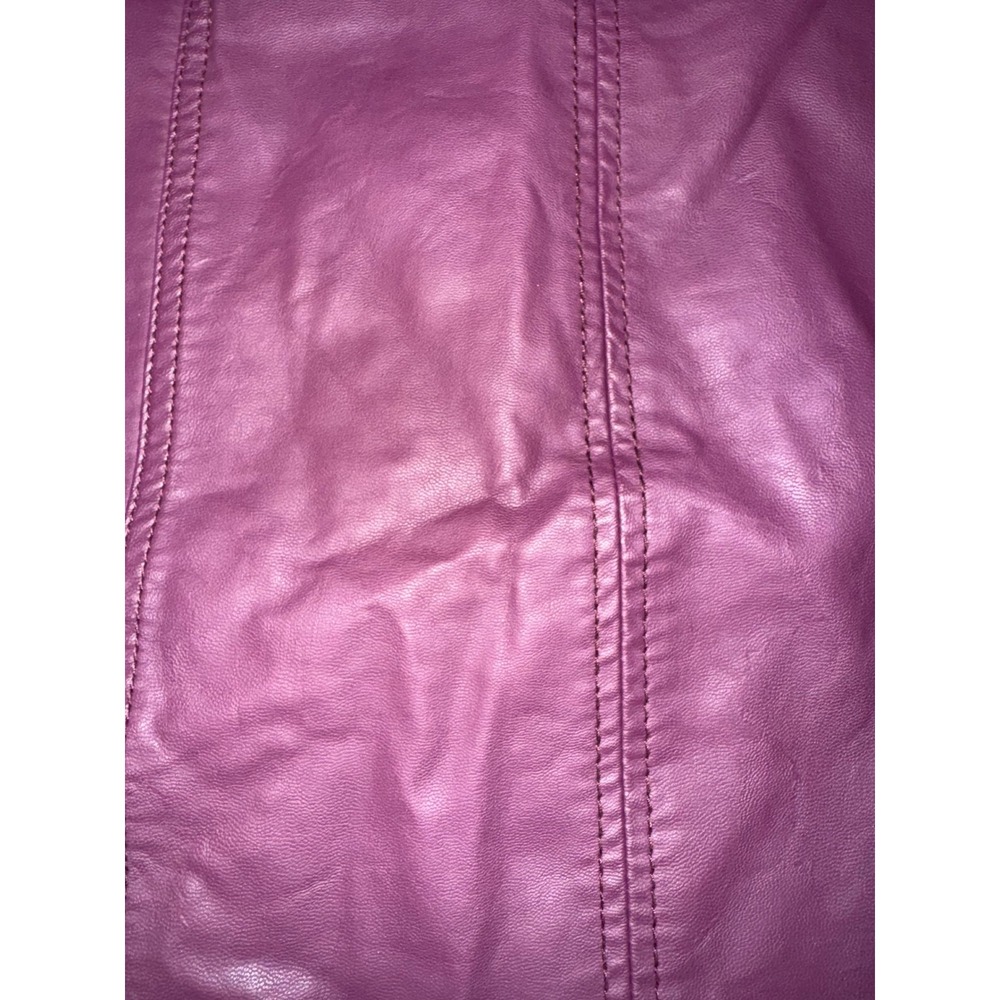 Free People‎ Modern Femme Vegan Leather Mini Skirt Purple Plum Size 4 - Picture 9 of 9